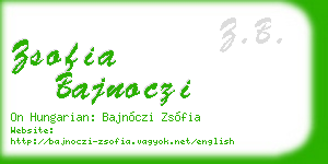 zsofia bajnoczi business card